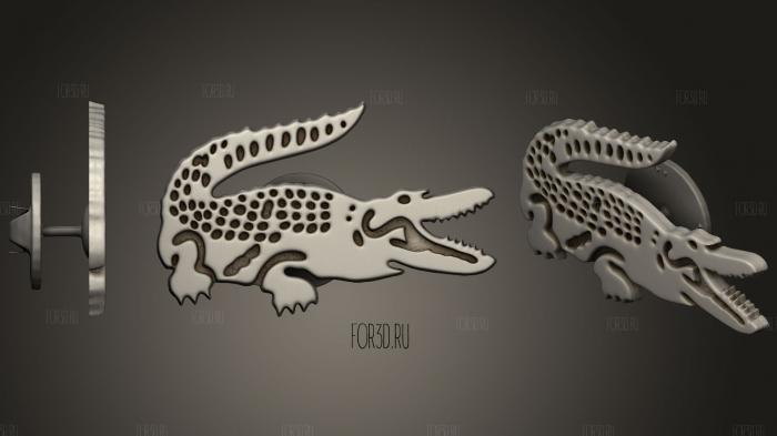 Pin Lacoste stl model for CNC